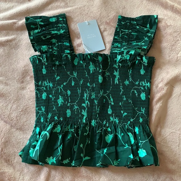 Hill House The Paz Top in Emerald Botanical - Picture 3 of 6